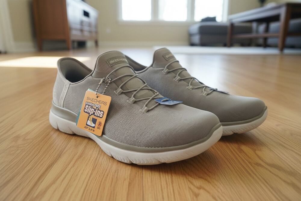 Sketchers Slip-ins Air-cooled Memory Foam Taupe Machine Washable Women's Size 11